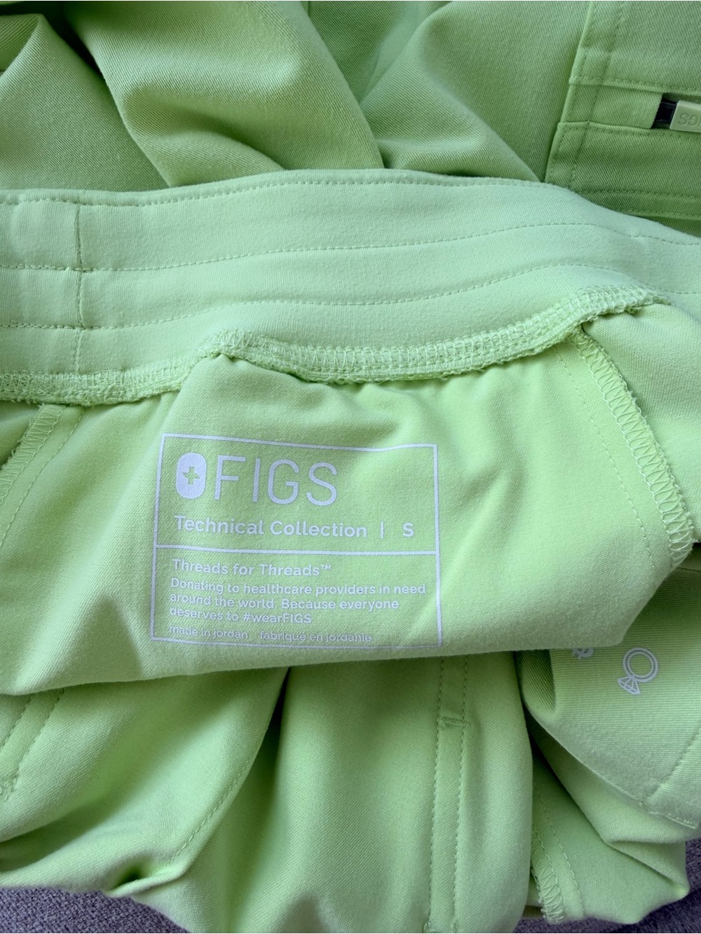 FIGS Sea Mist Zamora High Waist Jogger Pant - Regular in length - Picture 4 of 4